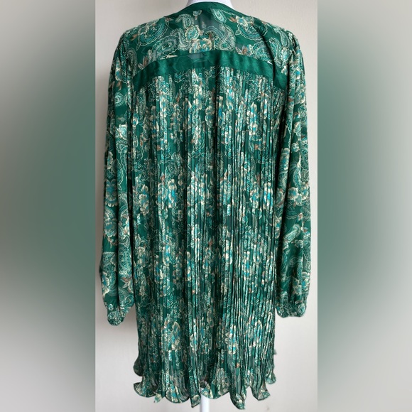 VINTAGE DIANE FREIS PLEATED OPEN FRONT JACKET/DUSTER/CARDIGAN RIBBON TRIM SZ - Picture 6 of 6